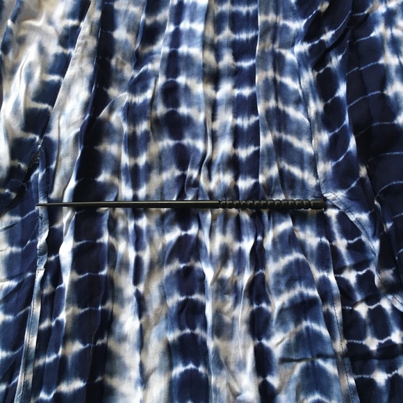 Shibori Dyed Double-Slit Maxi Skirt - Picture 4 of 9